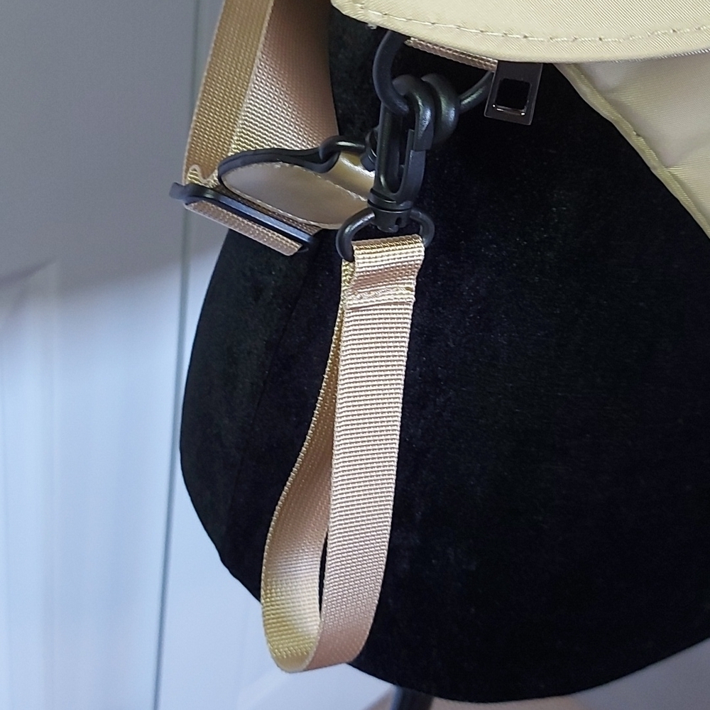 Gold trim nylon belt/cross body bag/clutch - Picture 3 of 16